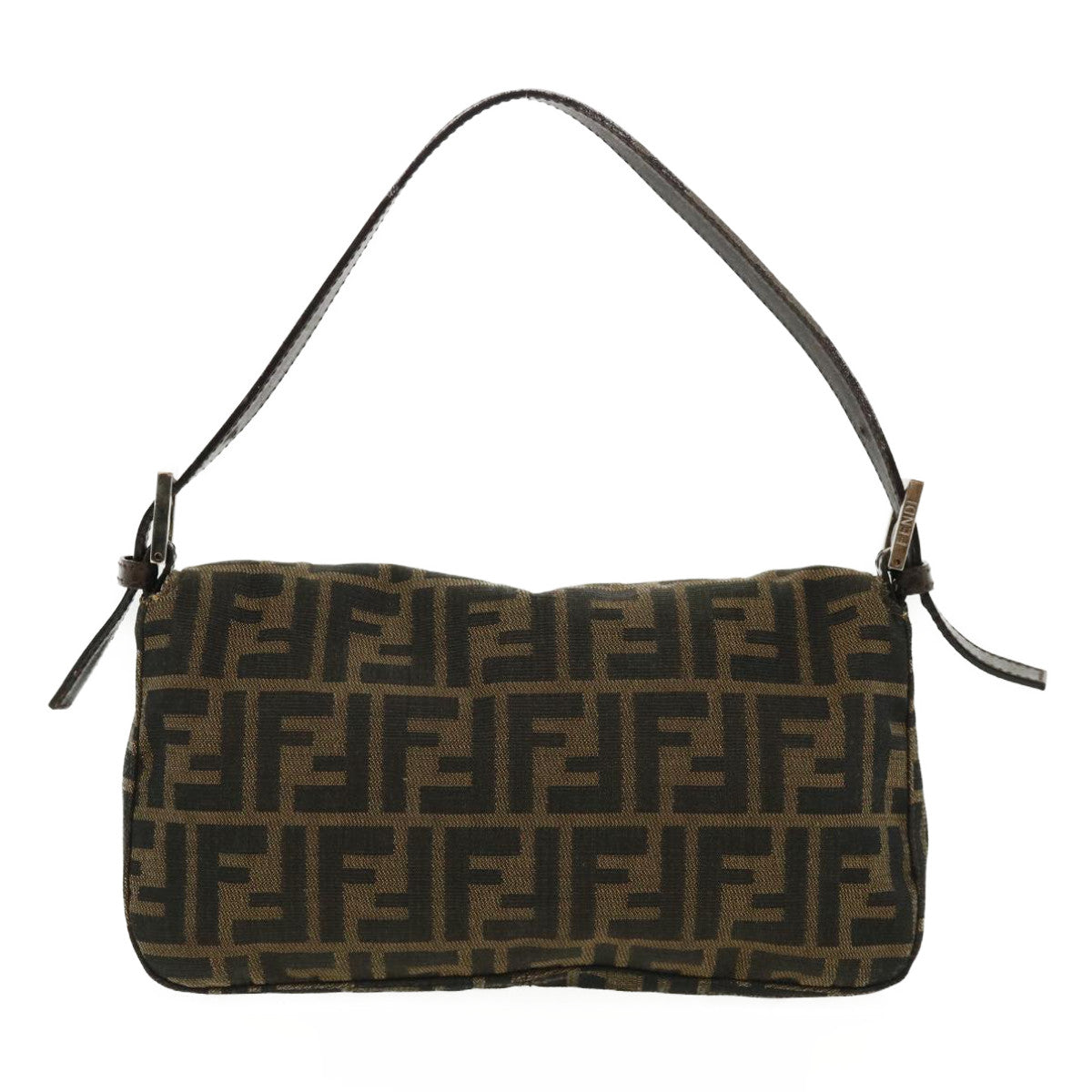 FENDI Zucca Canvas Mamma Baguette Shoulder Bag Brown lt692