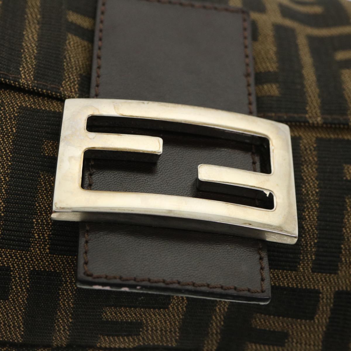 FENDI Zucca Canvas Mamma Baguette Shoulder Bag Brown lt693