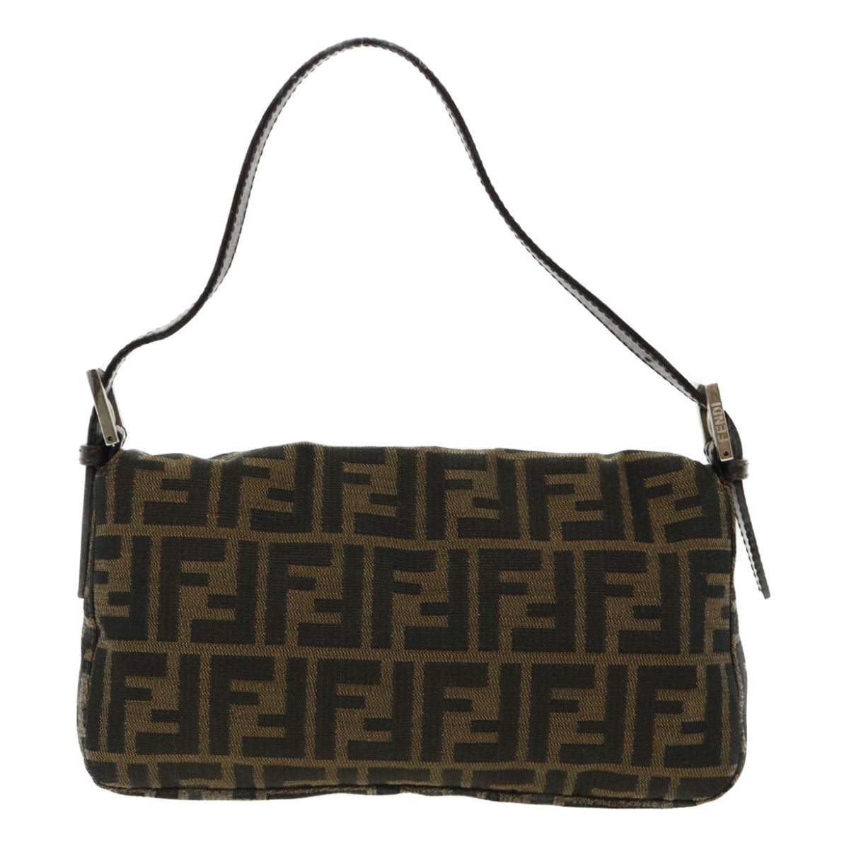 FENDI Zucca Canvas Mamma Baguette Shoulder Bag Brown lt693