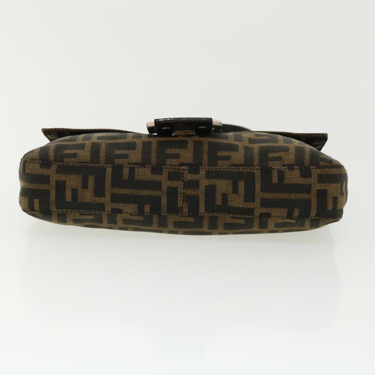FENDI Zucca Canvas Mamma Baguette Shoulder Bag Brown lt693