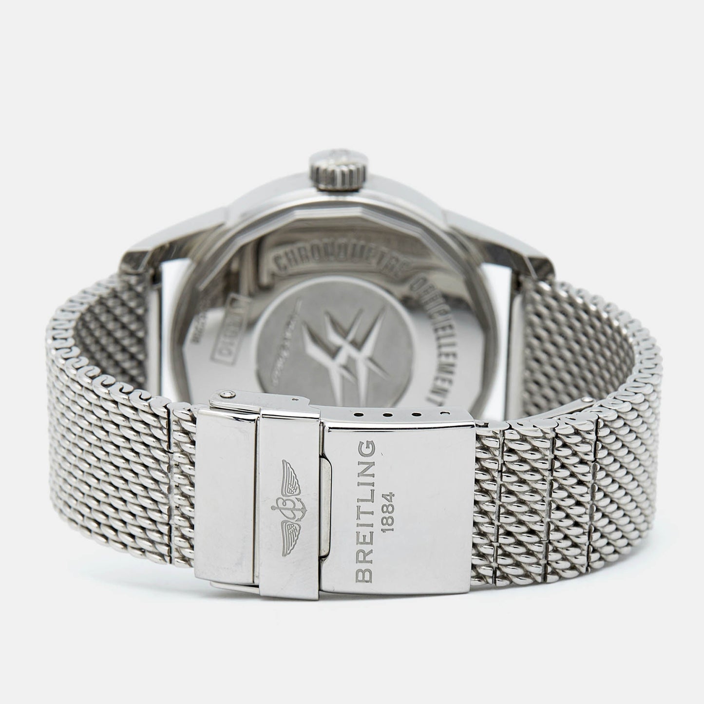 BREITLING Silver Stainless Steel Transocean A1631012/G781 Men's Wristwatch 38 mm