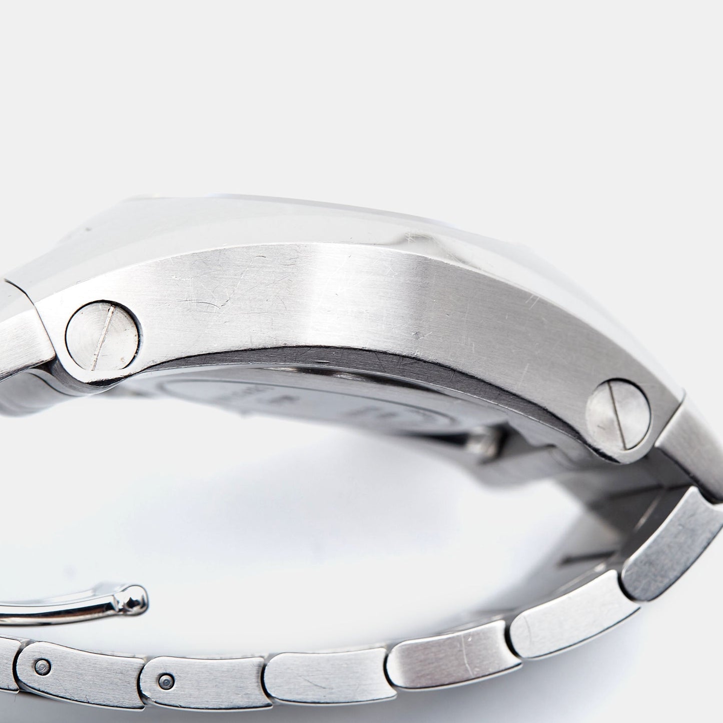 BVLGARI Silver Stainless Steel Ergon EG 35 S CH Men's Wristwatch 35 mm
