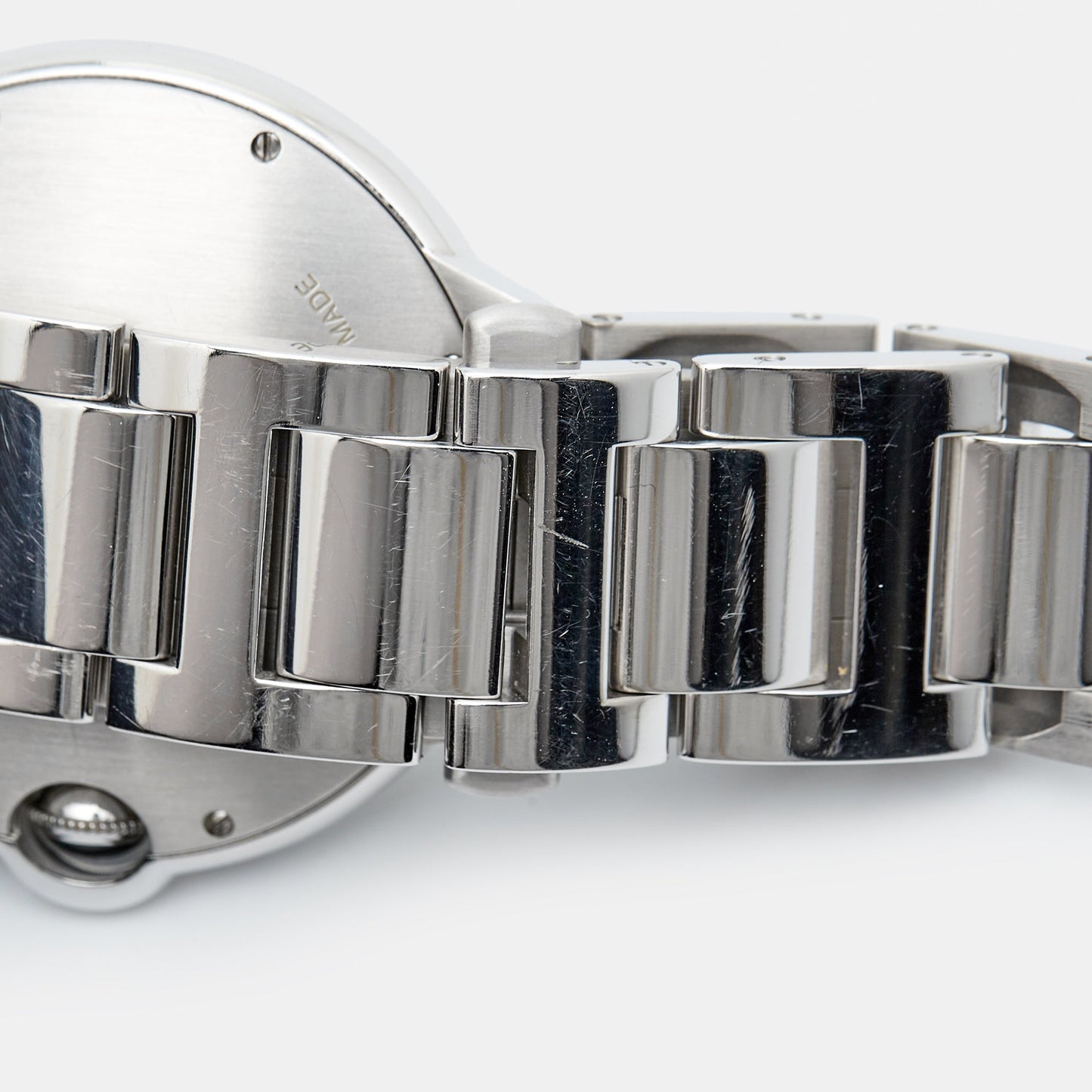 CARTIER Silver 18K White Gold Diamond Ballon Bleu WE9009Z3 Men's Wristwatch 42 mm
