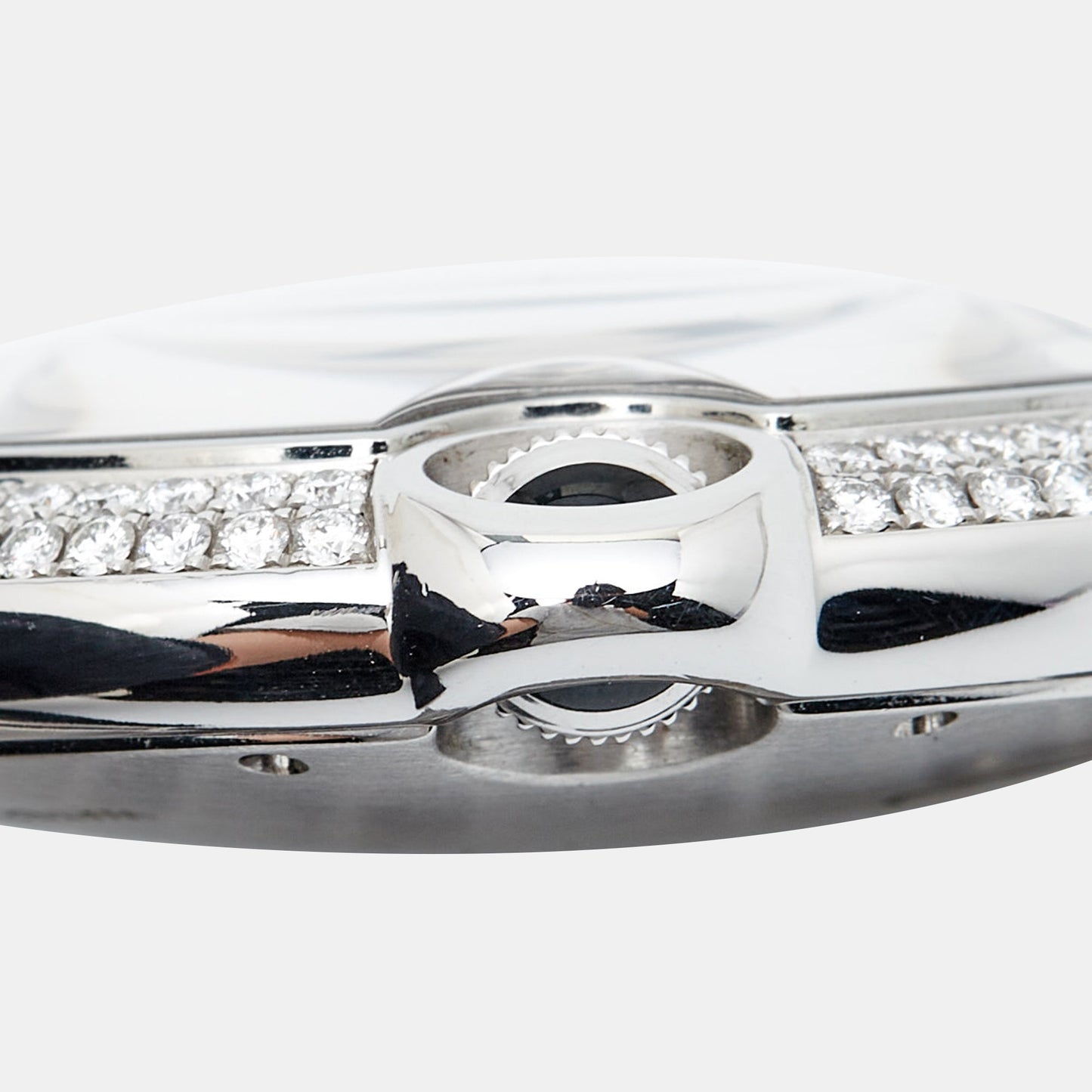 CARTIER Silver 18K White Gold Diamond Ballon Bleu WE9009Z3 Men's Wristwatch 42 mm