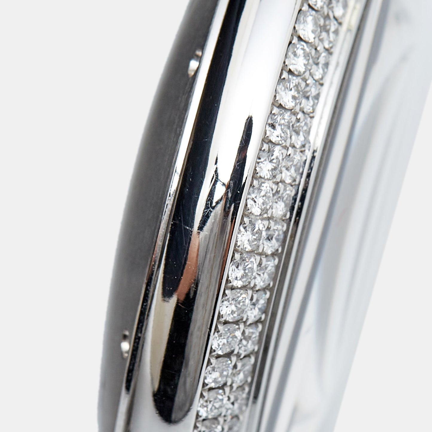 CARTIER Silver 18K White Gold Diamond Ballon Bleu WE9009Z3 Men's Wristwatch 42 mm