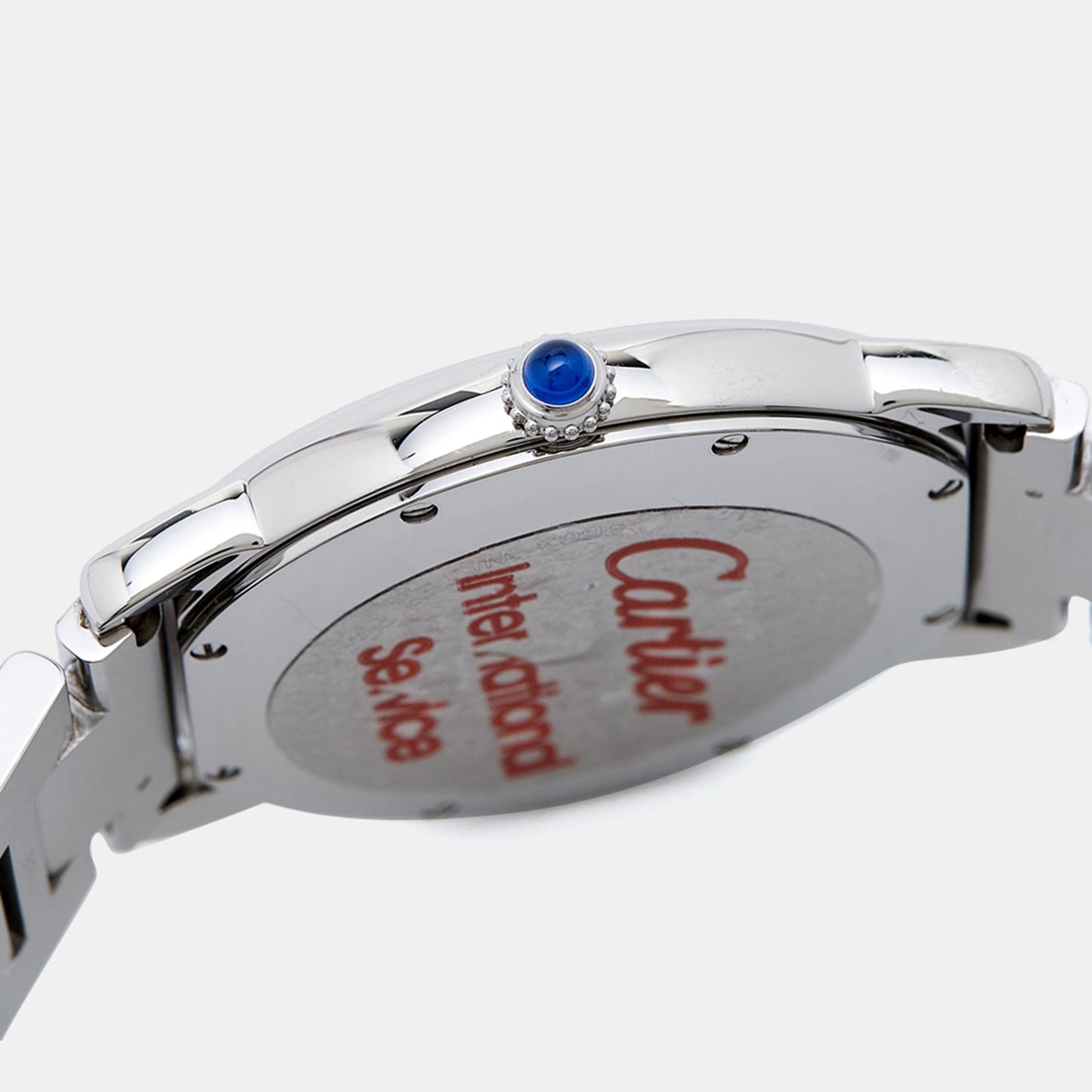 CARTIER Silver Stainless Steel Ronde Solo 3603 Men's Wristwatch 36 mm