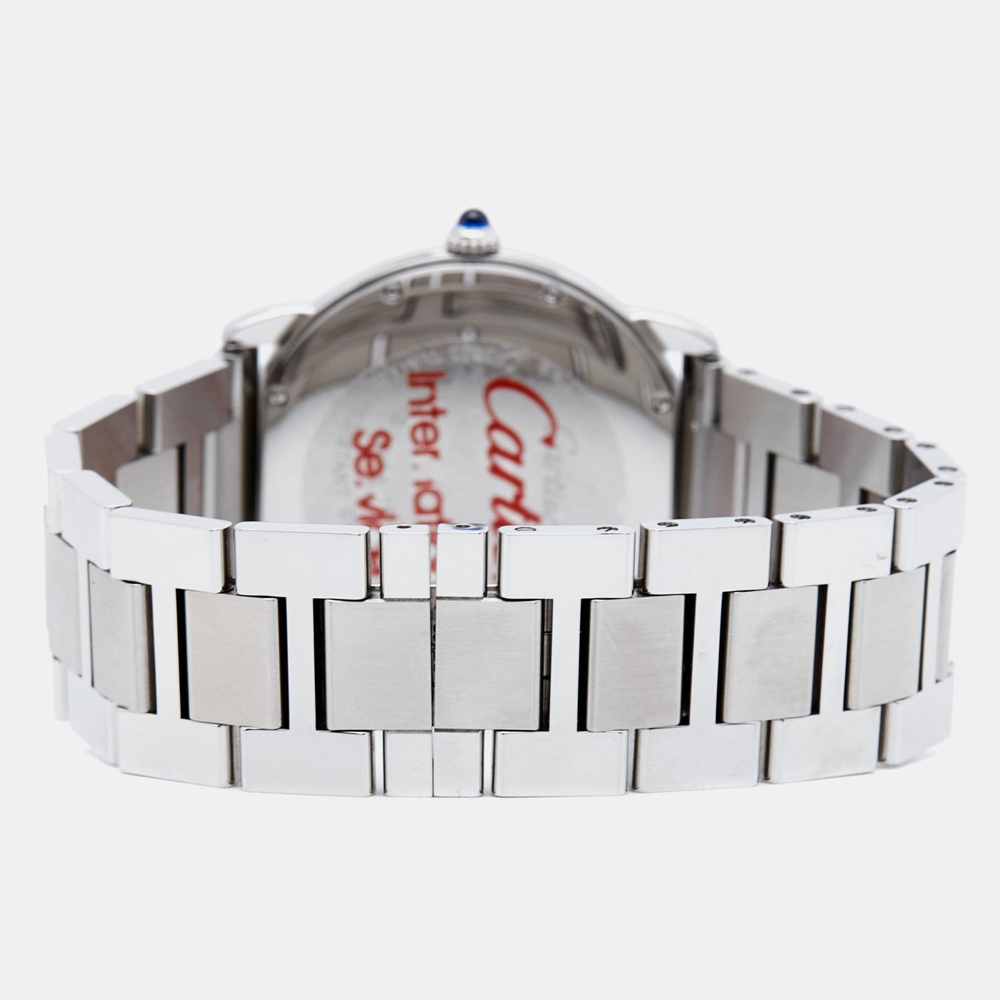 CARTIER Silver Stainless Steel Ronde Solo 3603 Men's Wristwatch 36 mm