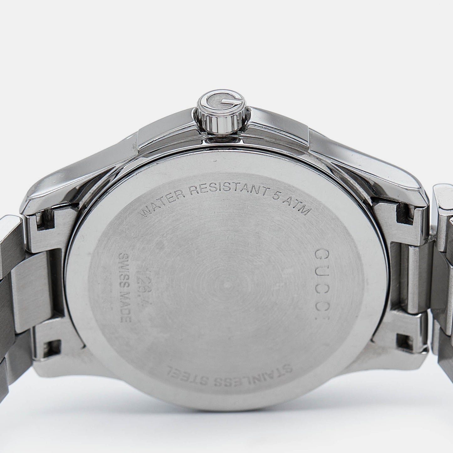 GUCCI Brown Stainless Steel G-Timeless YA126445 Men's Wristwatch 38 mm
