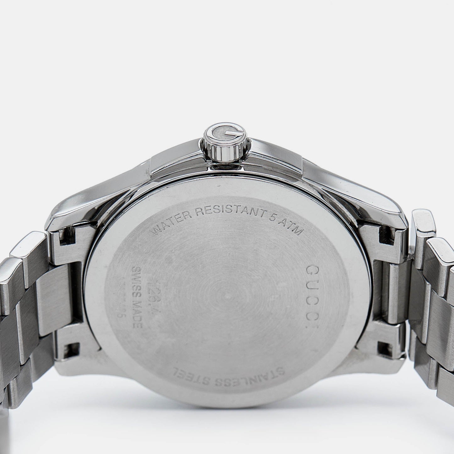 GUCCI Brown Stainless Steel G-Timeless YA126445 Men's Wristwatch 38 mm