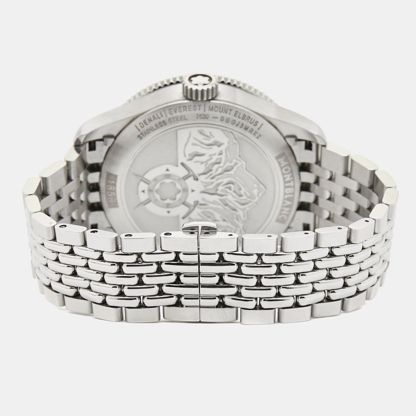 MONTBLANC Black Stainless Steel Geosphere 125872 Men's Wristwatch 42 mm
