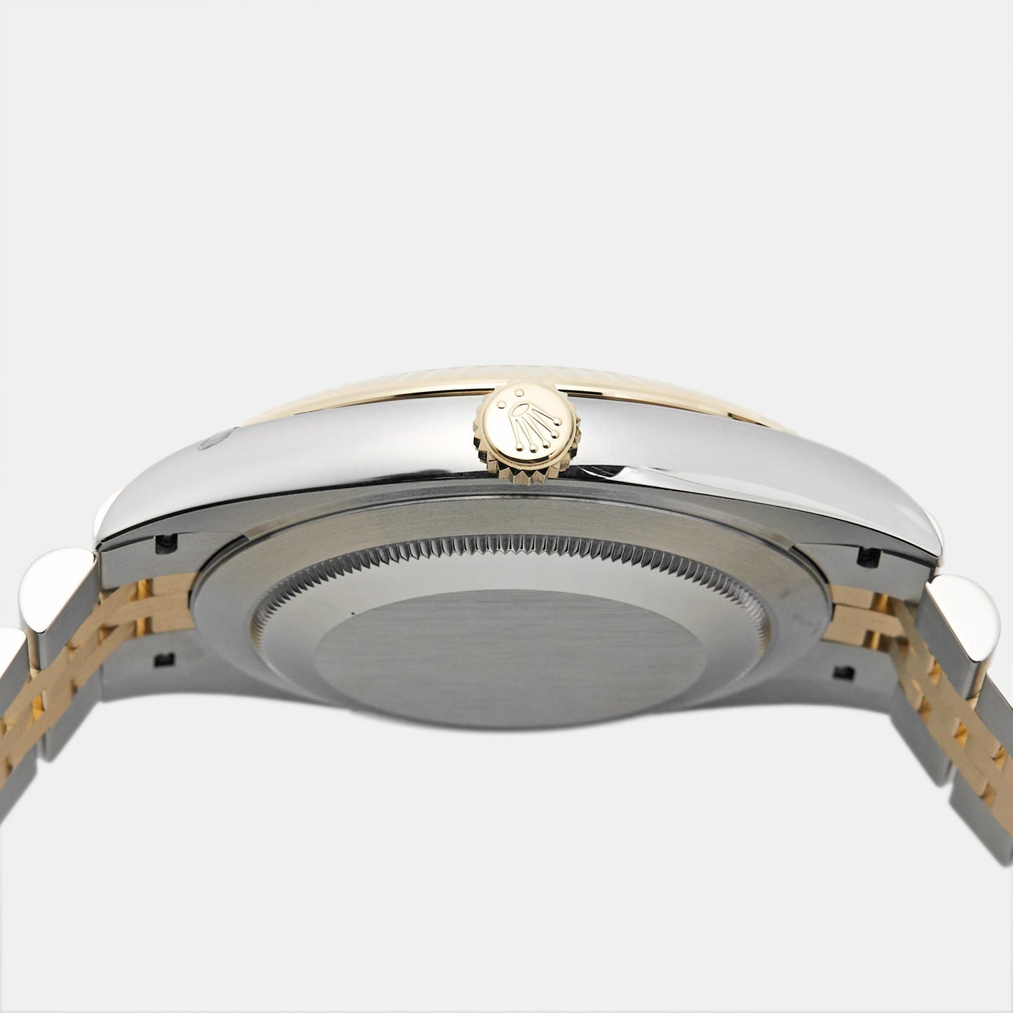 ROLEX Silver 18K Yellow Gold Stainless Steel Datejust M126333-0002 Men's Wristwatch 41 mm