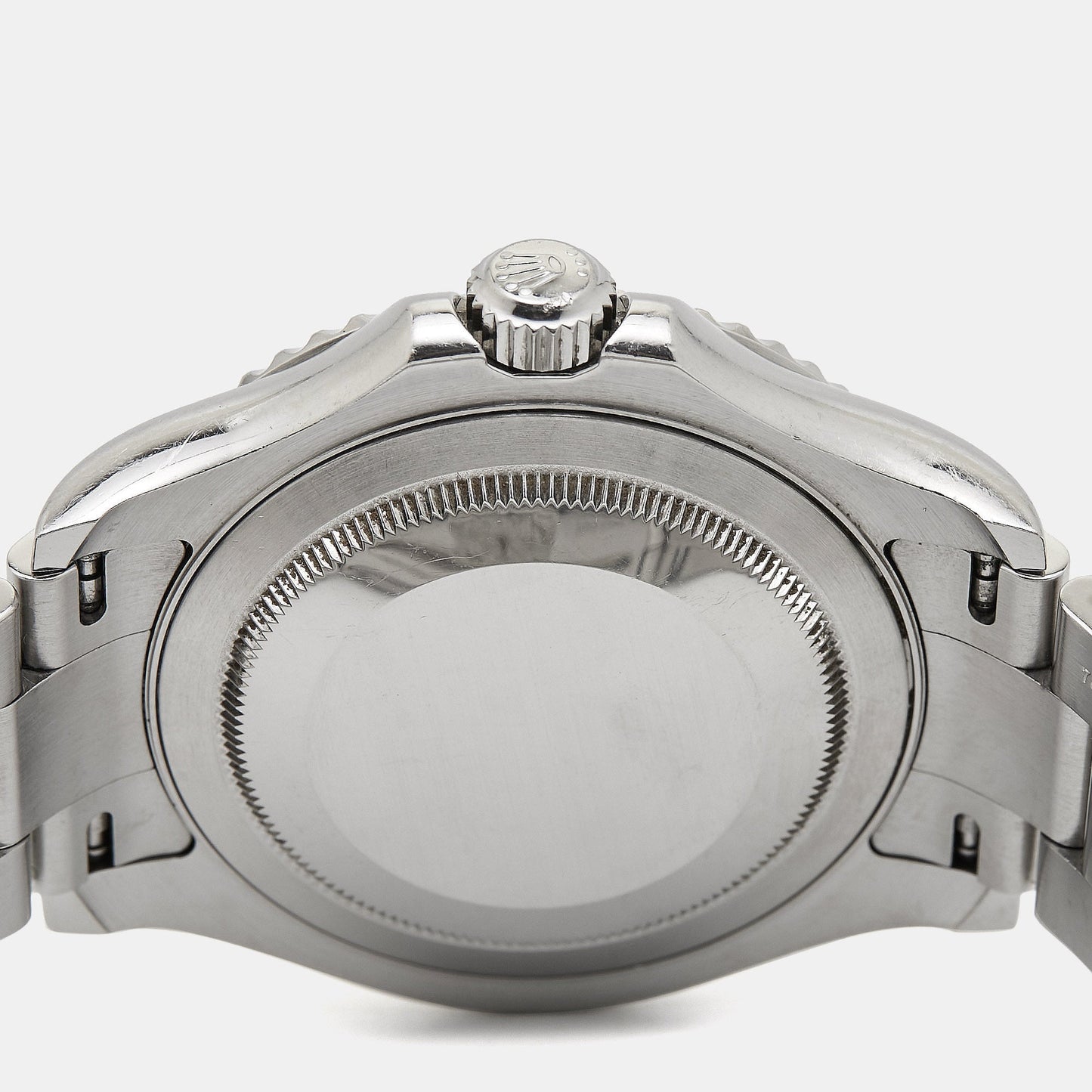 ROLEX Silver Platinum Stainless Steel Yacht-Master 16622 Men's Wristwatch 40 mm