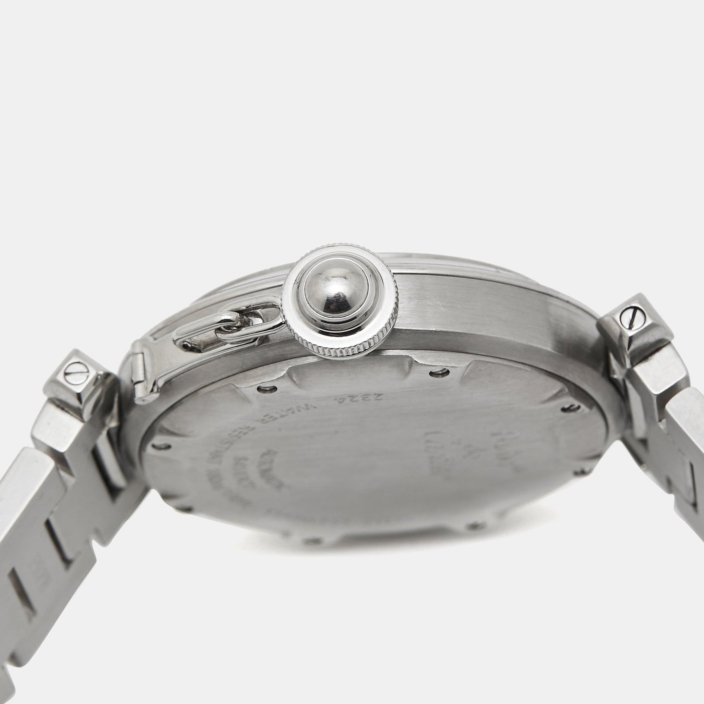 CARTIER Black Stainless Steel Pasha C de  W31043M7 Women's Wristwatch 35 mm