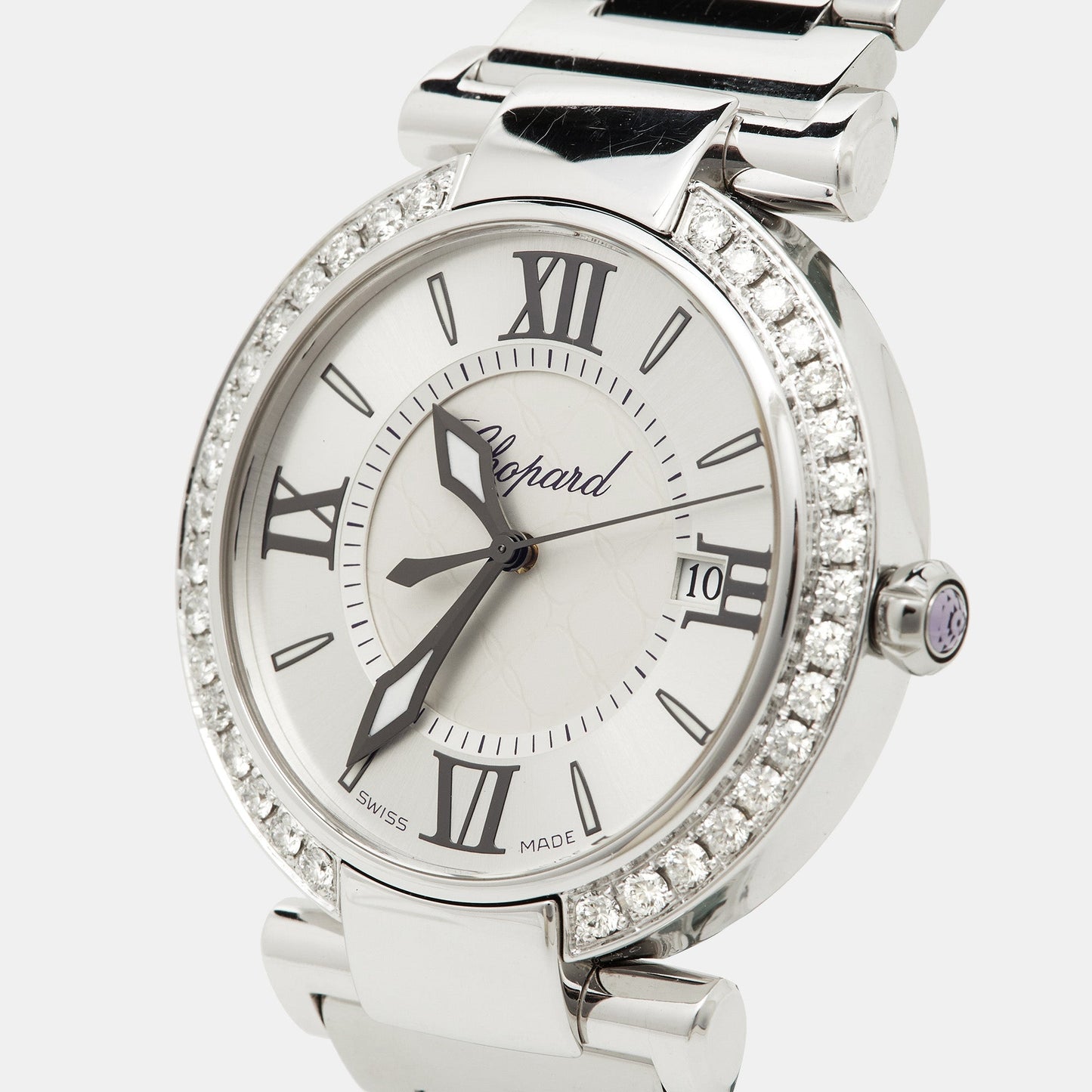 CHOPARD Silver Stainless Steel Diamond Imperiale 388532-3002 Women's Wristwatch 36 mm