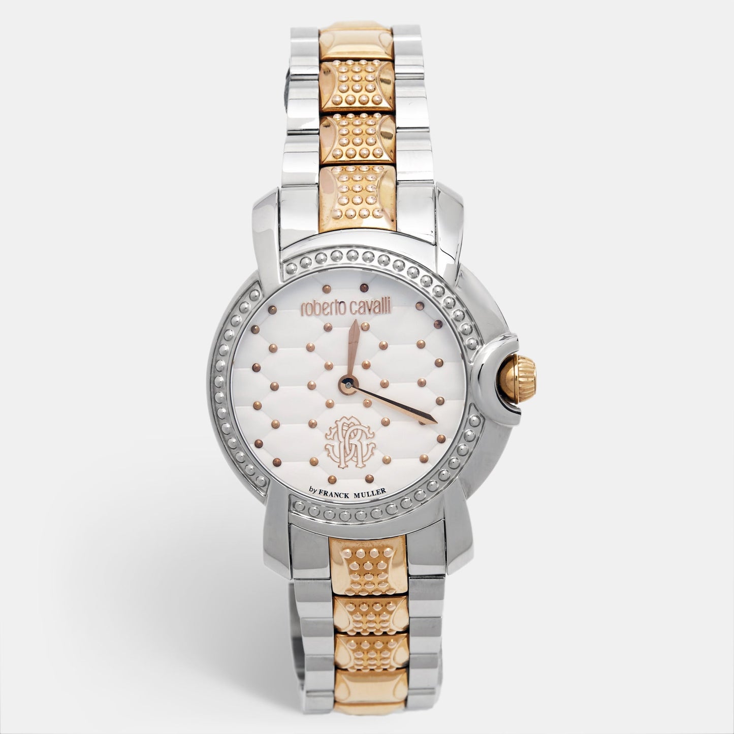 JUST CAVALLI by Franck Muller Silver Two Tone Stainless Steel 1L019 Women's Wristwatch 36 mm