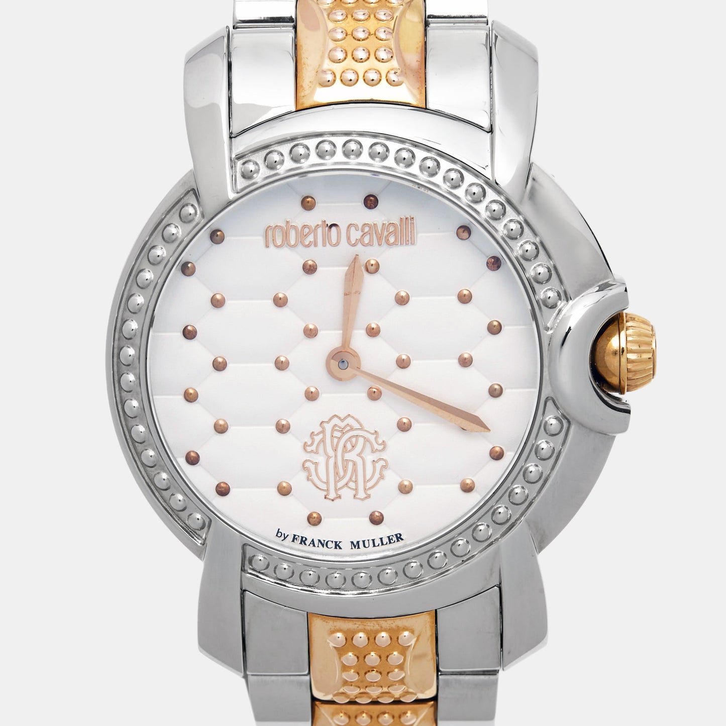 JUST CAVALLI by Franck Muller Silver Two Tone Stainless Steel 1L019 Women's Wristwatch 36 mm