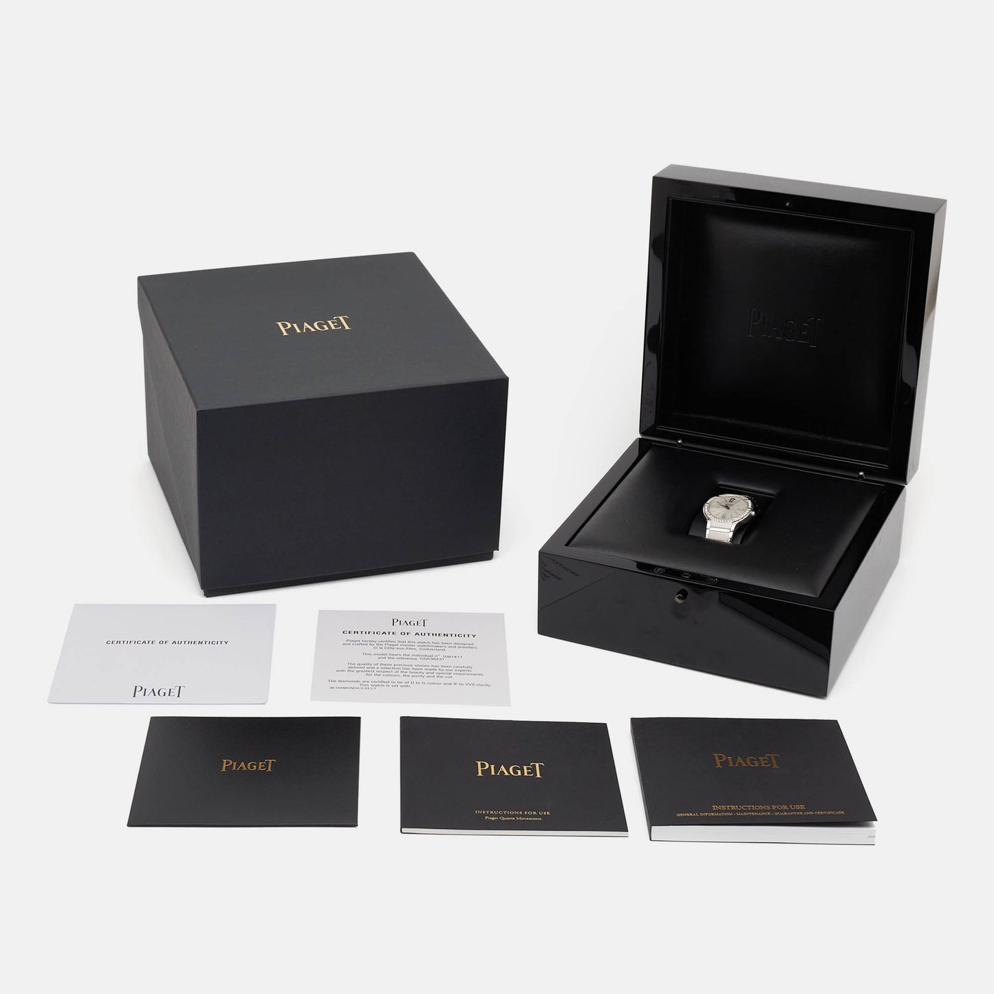 PIAGET 18K 18K White Gold Diamond Polo G0A36231 Women's Wristwatch 32 mm