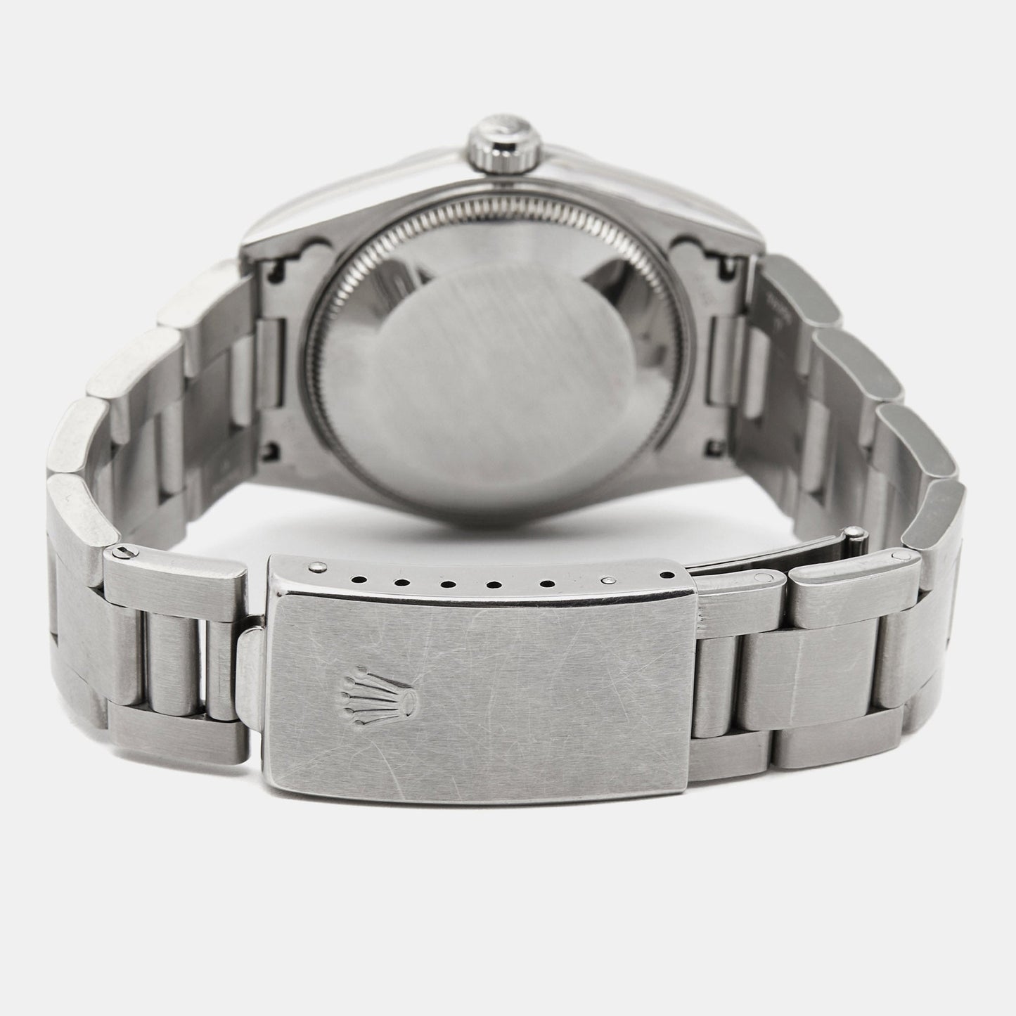 ROLEX Black Stainless Steel Datejust 78240 Women's Wristwatch 31 mm