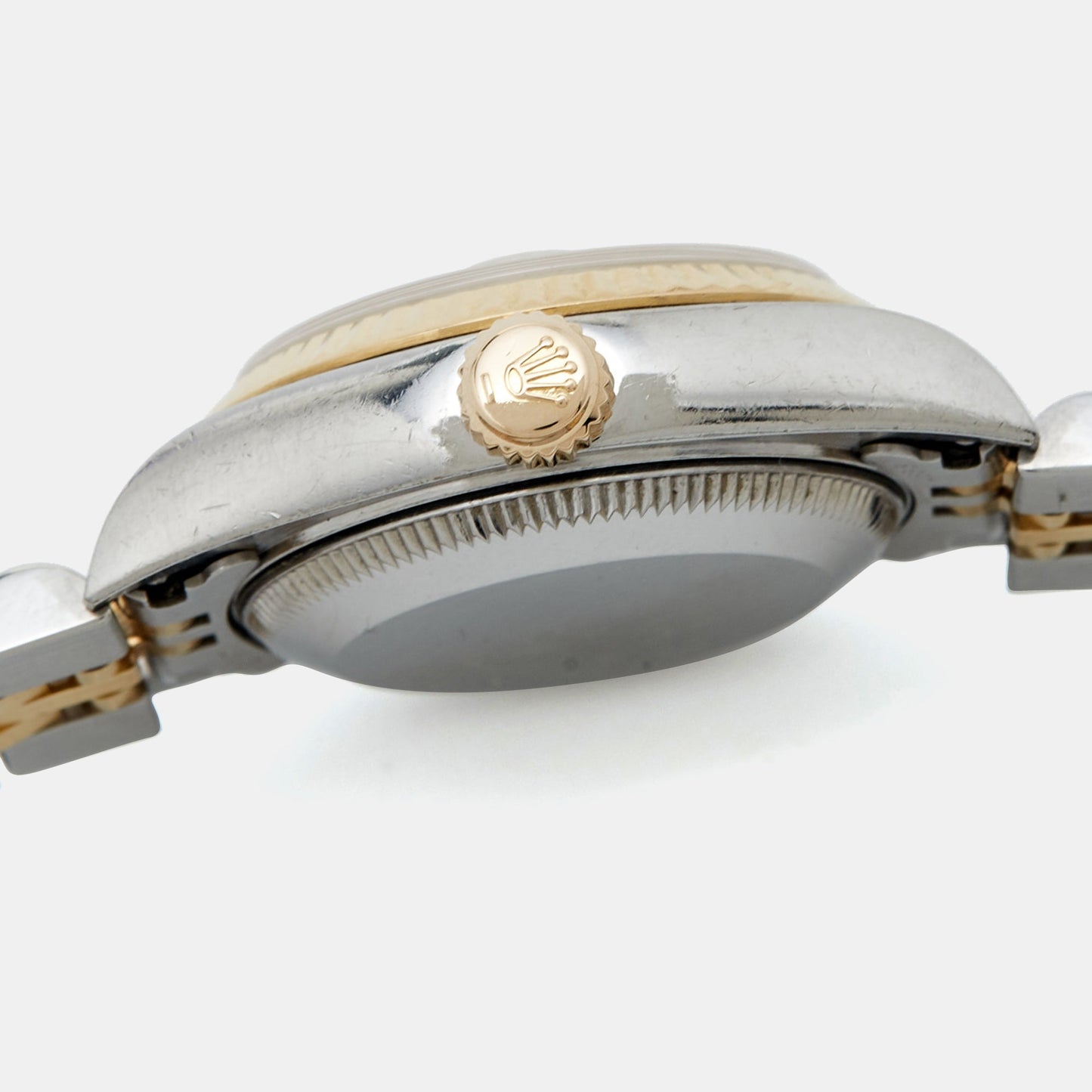 ROLEX Ivory 18k Gold Stainless Steel 79173 Women's Wristwatch 26 mm