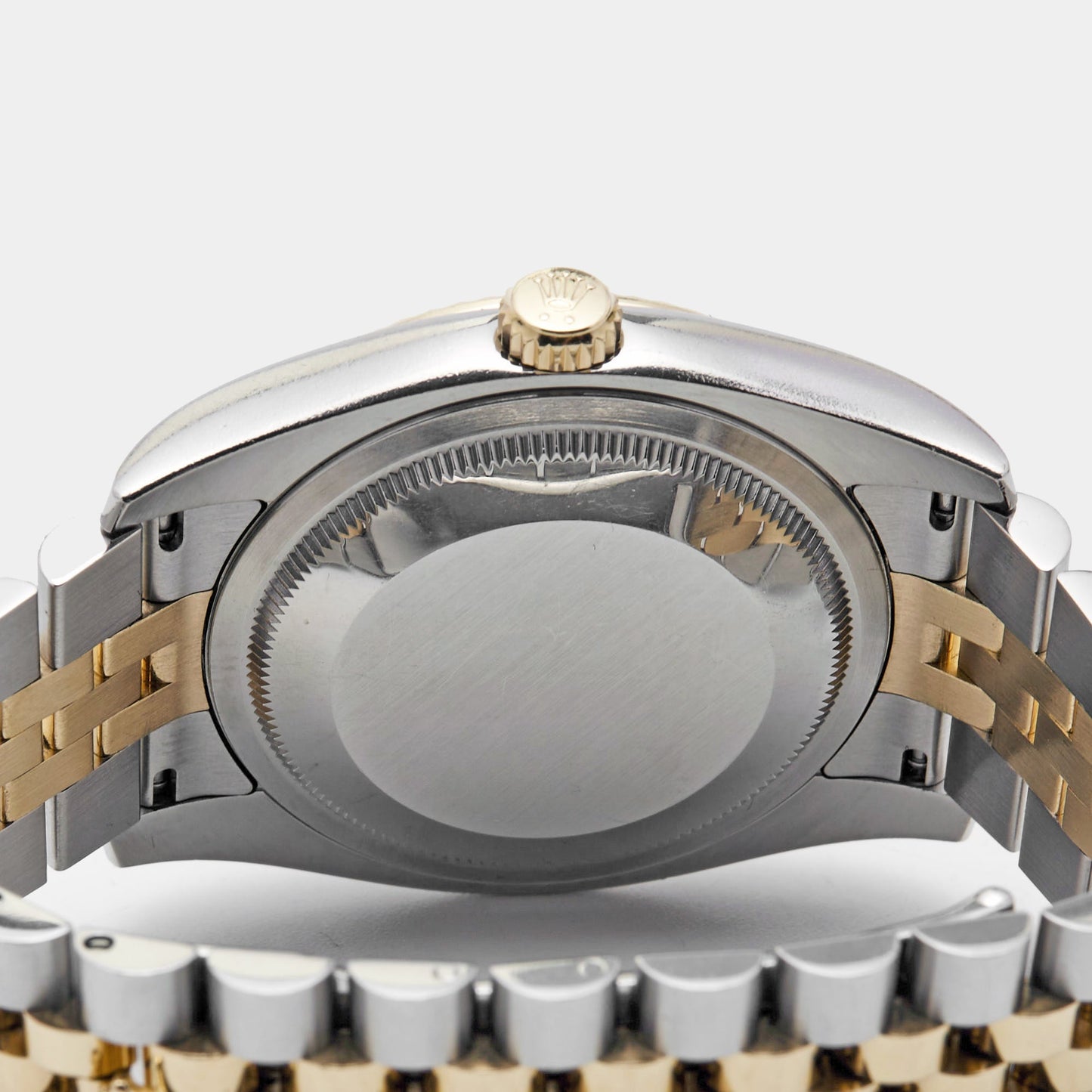 ROLEX Black Jubilee 18K Yellow Gold Stainless Steel Datejust 116233 Unisex Wristwatch 36 mm