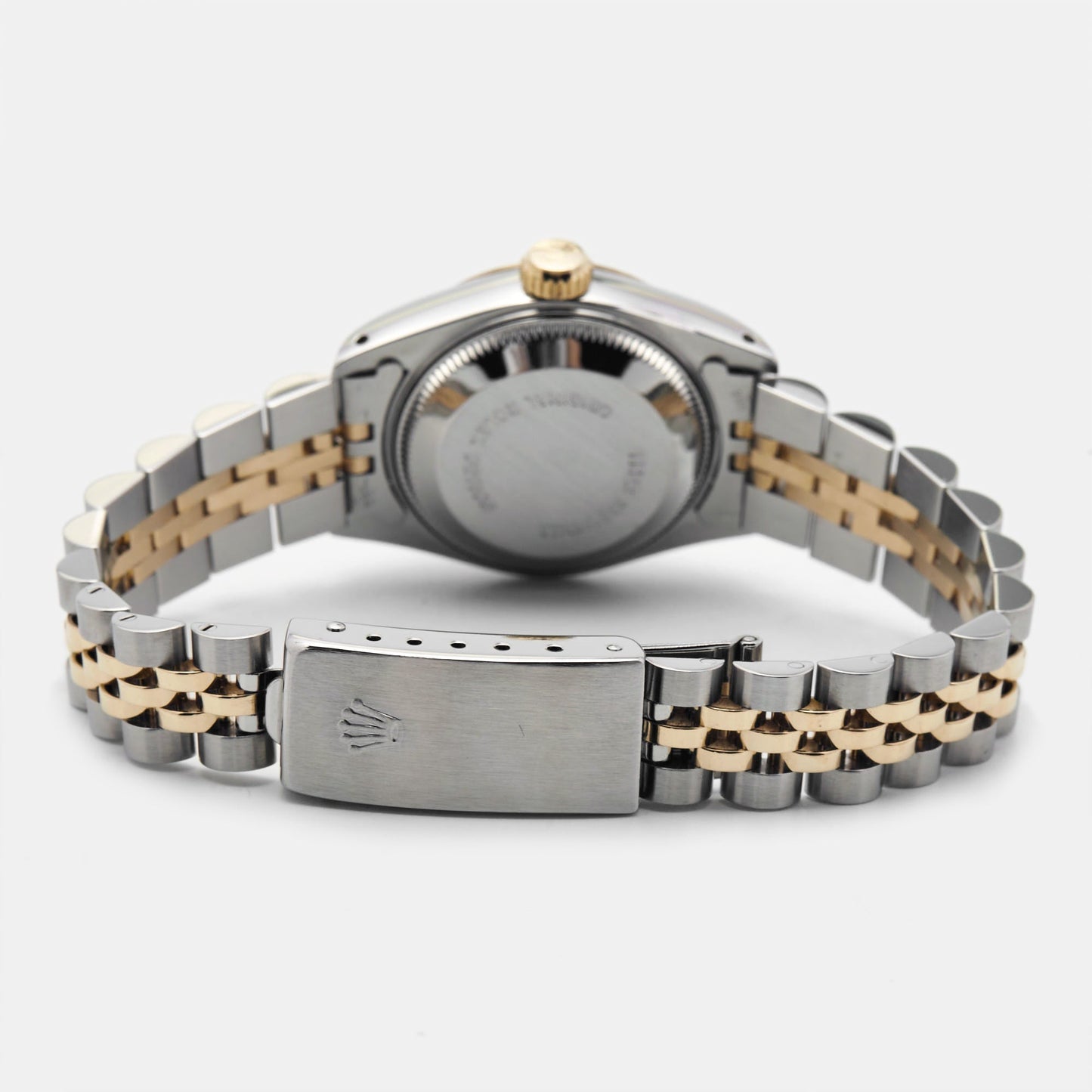 ROLEX Champagne 18k Yellow Gold Stainless Steel Datejust 69173 Women's Wristwatch 26 mm