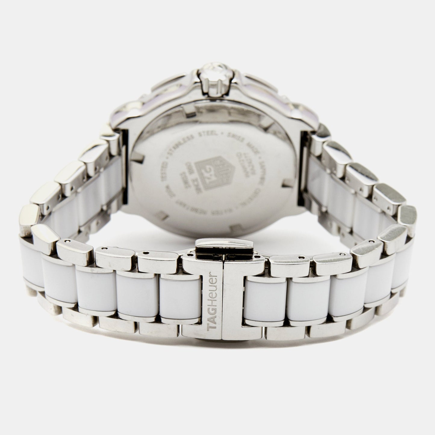TAG HEUER White Diamond Stainless Steel Ceramic Formula 1 WAH121D.BA0861 Women's Wristwatch 37 mm