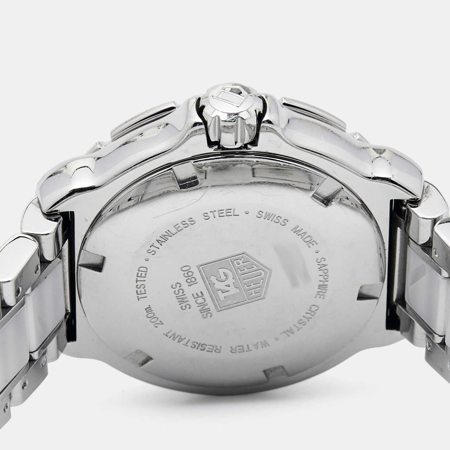 TAG HEUER White Diamond Stainless Steel Ceramic Formula 1 WAH121D.BA0861 Women's Wristwatch 37 mm