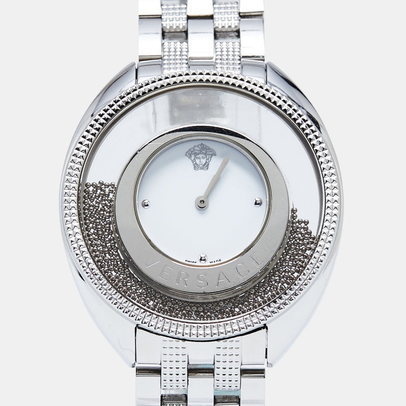 VERSACE White Stainless Steel Destiny Spirit 86Q99D002-S099 Women's Wristwatch 39 mm