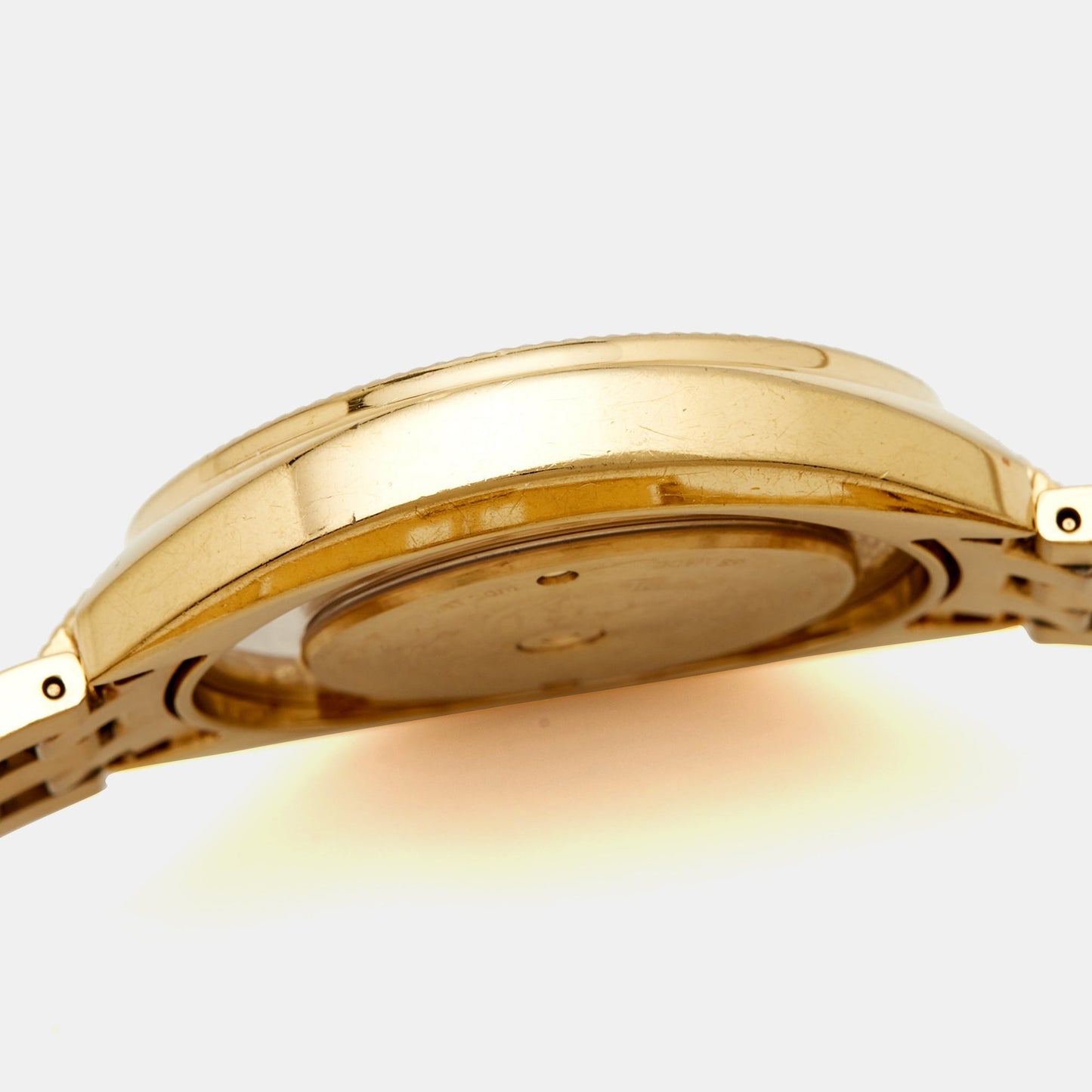 VERSACE White Yellow Gold Plated Stainless Steel Destiny Spirit 86Q70D002S070 Women's Wristwatch 39 mm