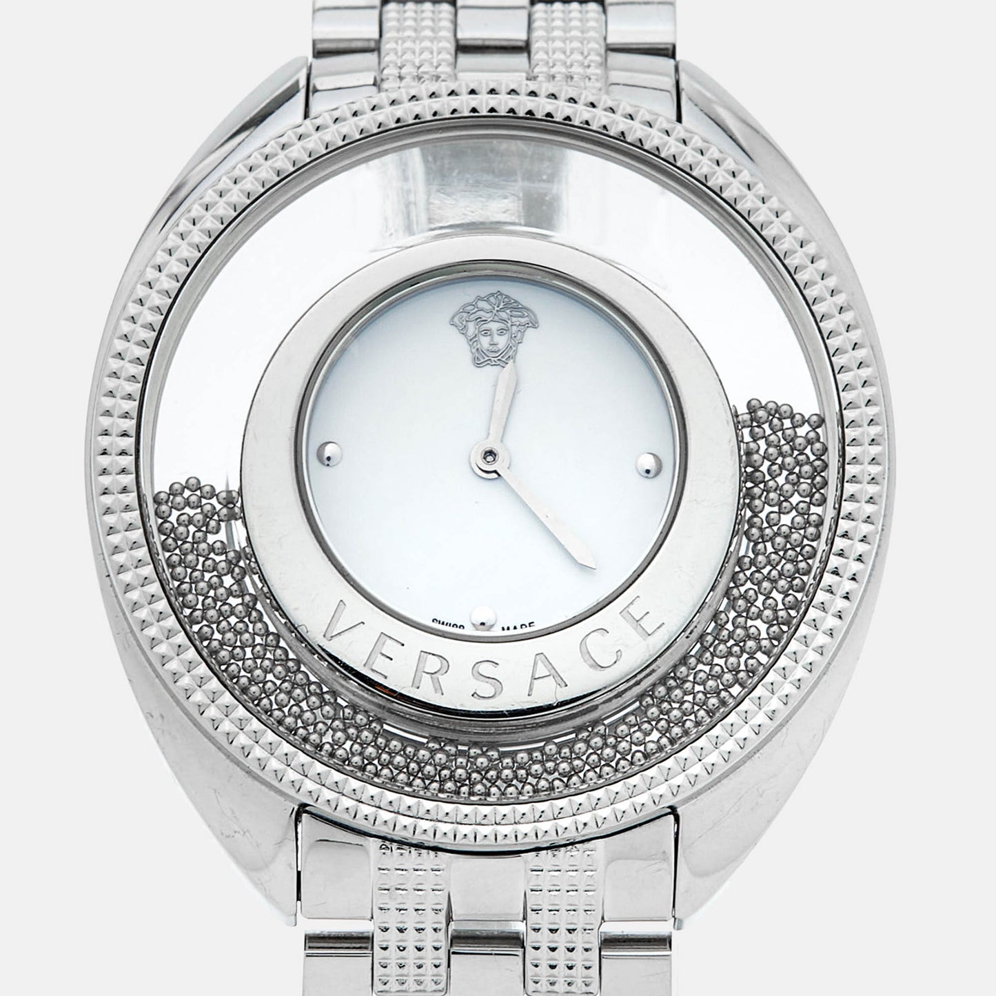 VERSACE White Stainless Steel Destiny Spirit 86Q99D002-S099 Women's Wristwatch 39 mm
