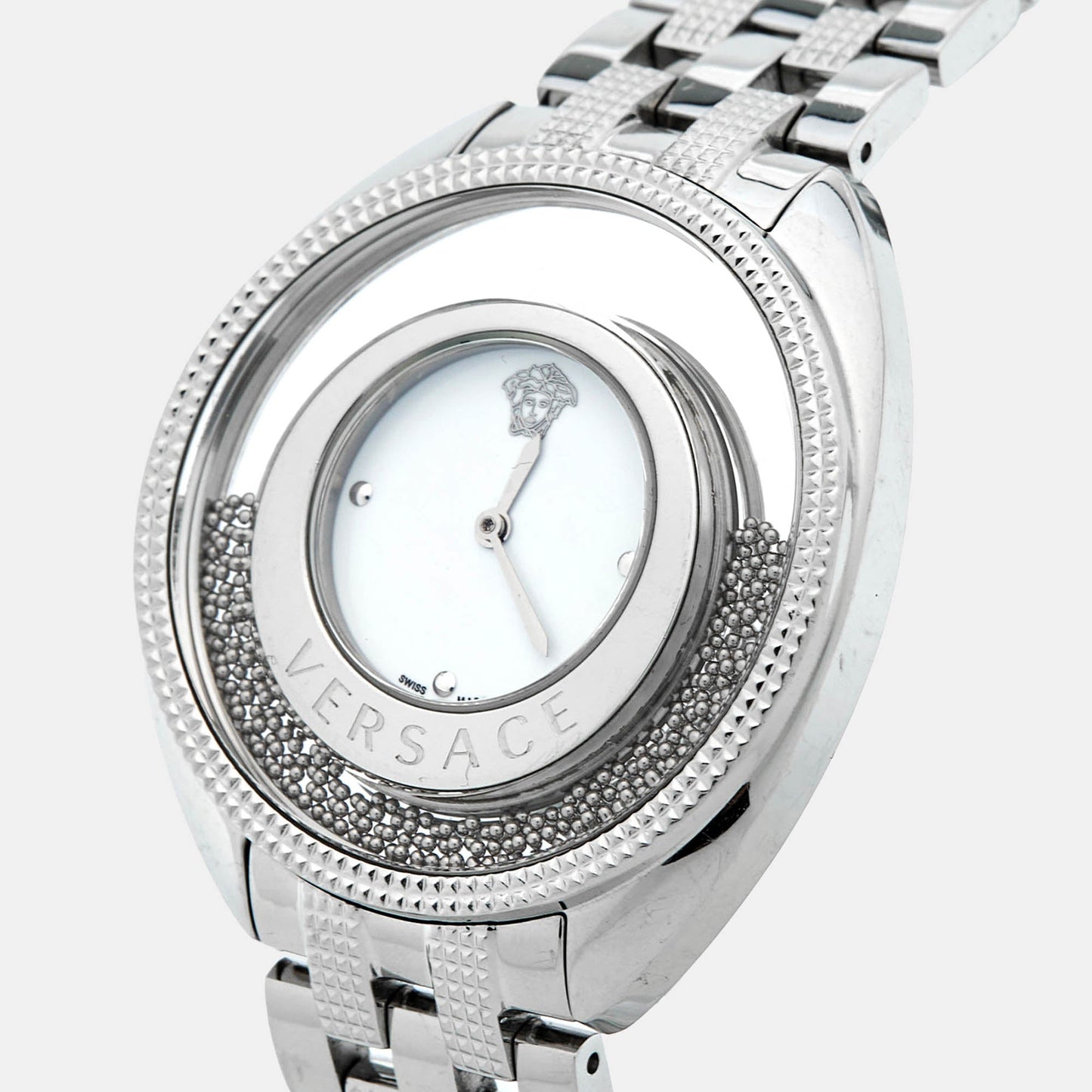 VERSACE White Stainless Steel Destiny Spirit 86Q99D002-S099 Women's Wristwatch 39 mm