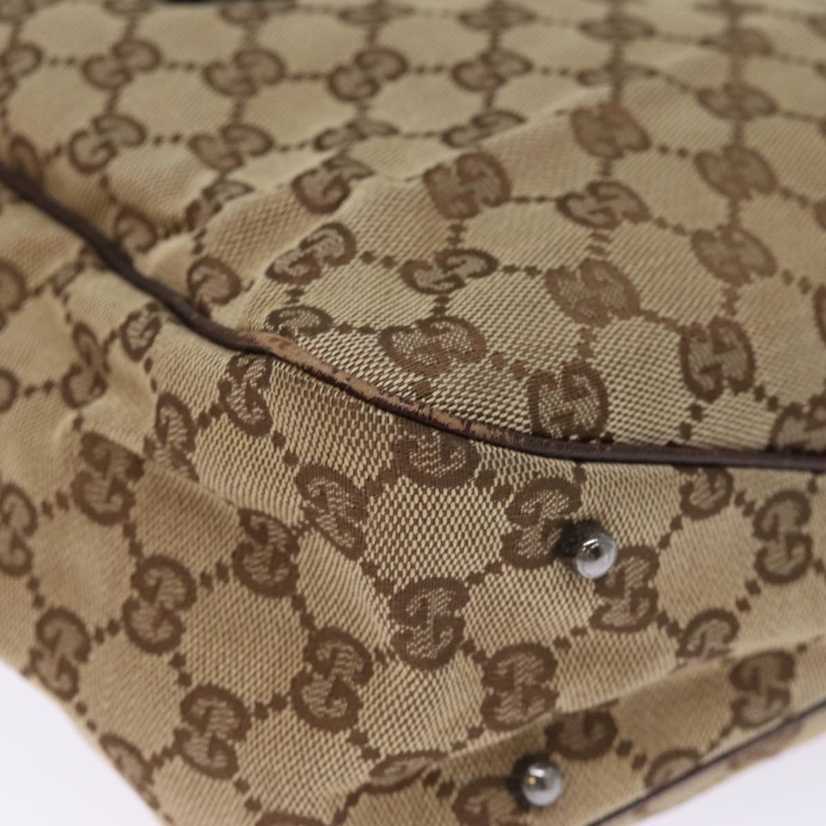 GUCCI GG Canvas Hand Bag Beige 113019 mr161