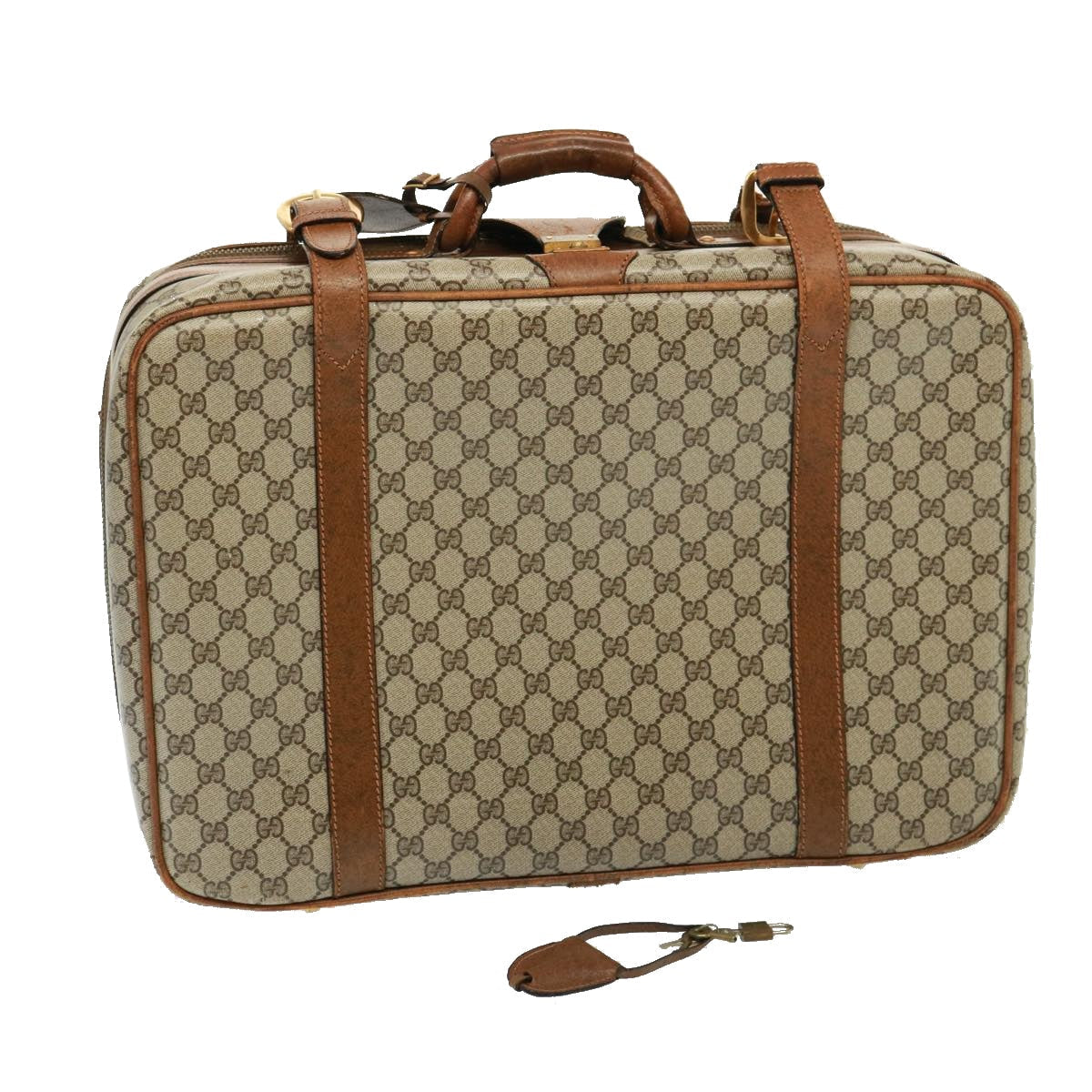 GUCCI GG Supreme Boston Bag PVC Beige mr177