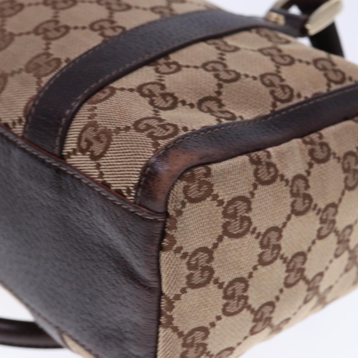 GUCCI GG Canvas Hand Bag Beige 130942 mr232