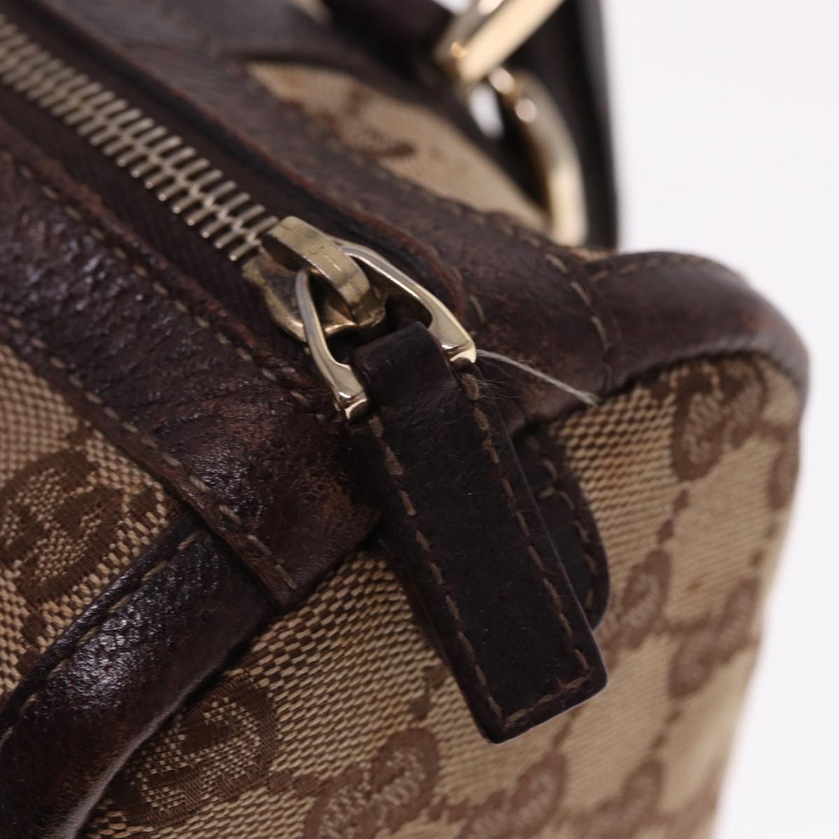 GUCCI GG Canvas Hand Bag Beige 130942 mr232