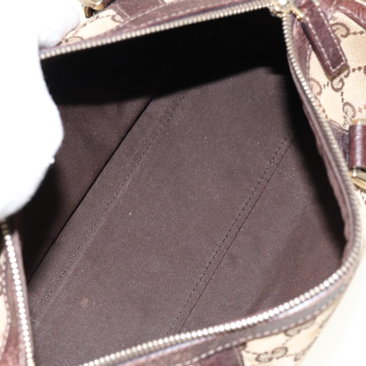 GUCCI GG Canvas Hand Bag Beige 130942 mr232