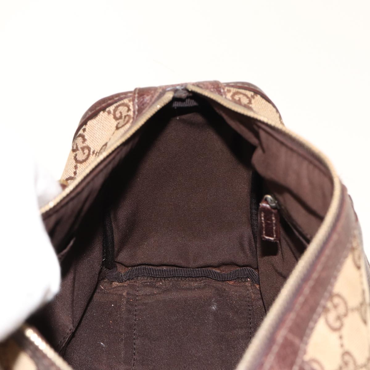 GUCCI GG Canvas Hand Bag Beige 130942 mr232