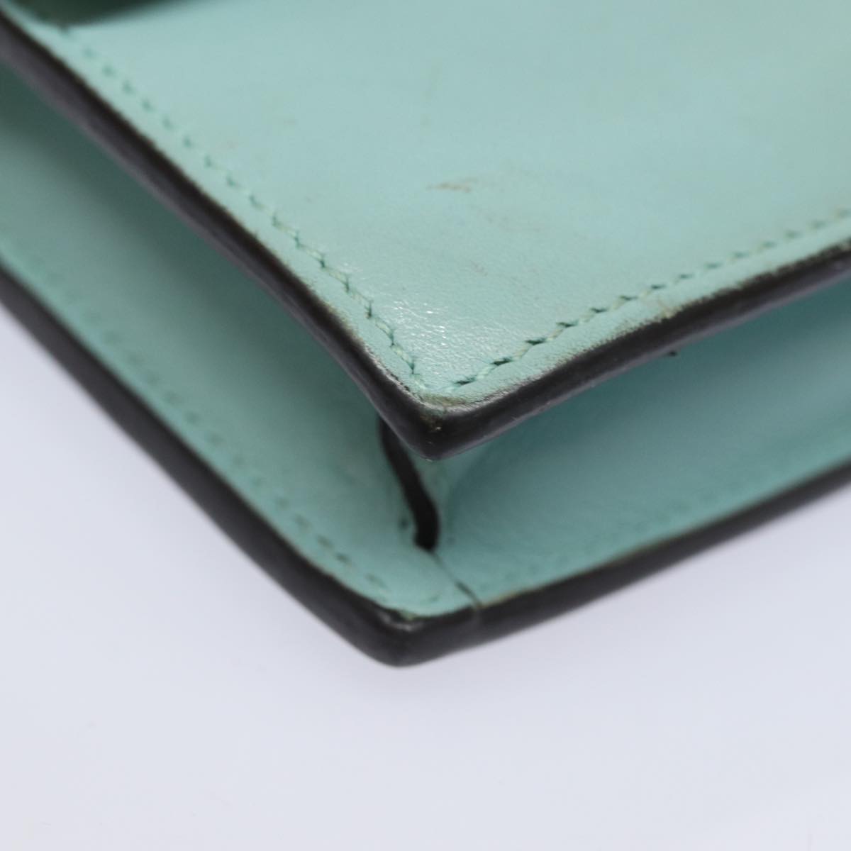 GUCCI Shoulder Wallet Leather Light Blue 369664 mr248
