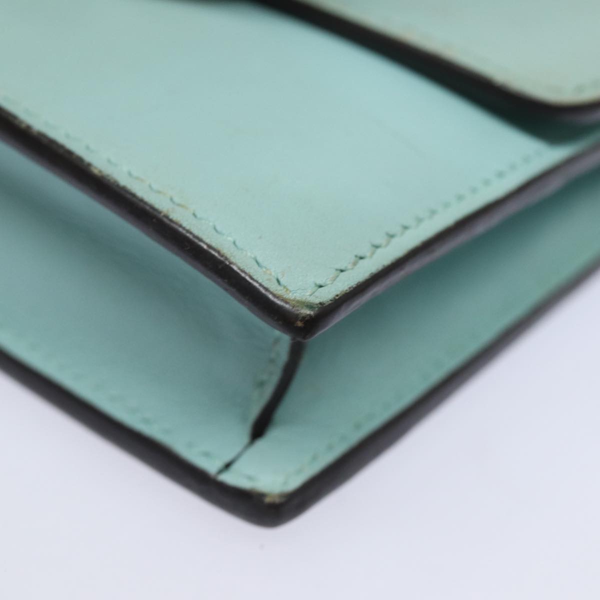 GUCCI Shoulder Wallet Leather Light Blue 369664 mr248