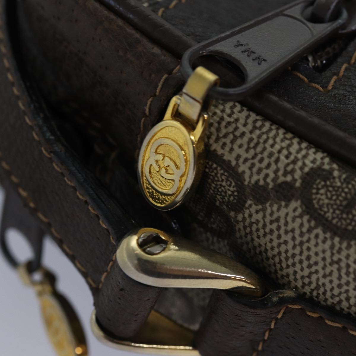 GUCCI GG Supreme Web Sherry Line Shoulder Bag PVC Beige Red Green mr249