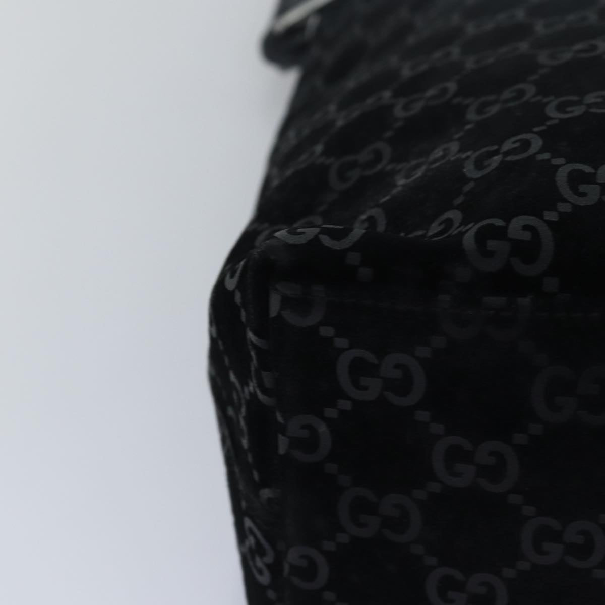 GUCCI Bamboo GG Canvas Shoulder Bag Black mr291