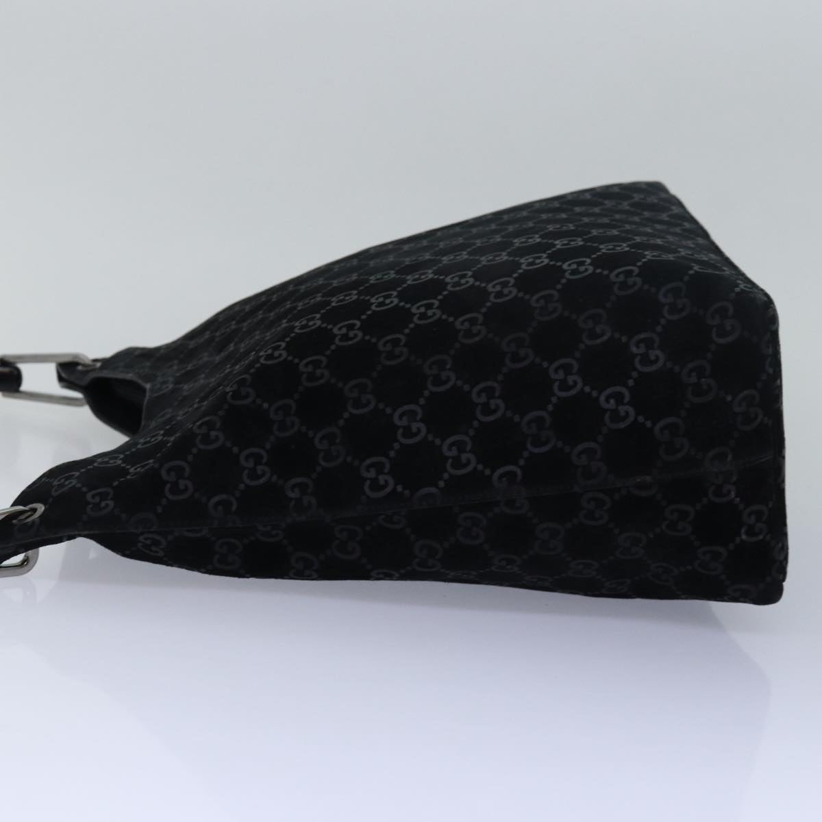 GUCCI Bamboo GG Canvas Shoulder Bag Black mr291
