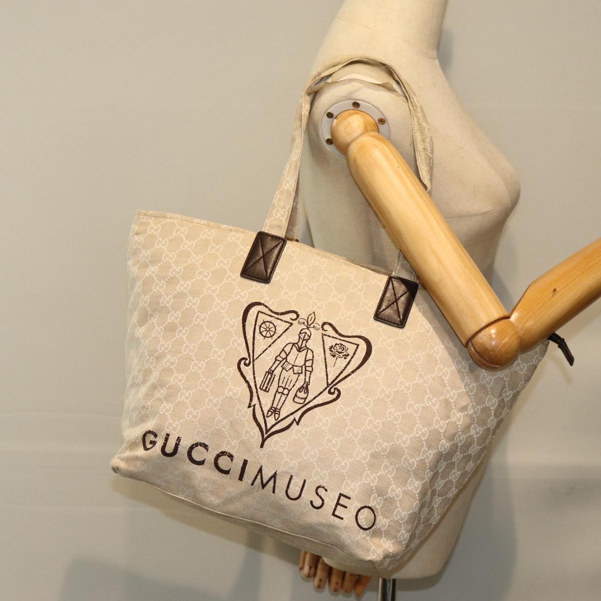 GUCCI Tote Bag Canvas Beige 283416 mr293