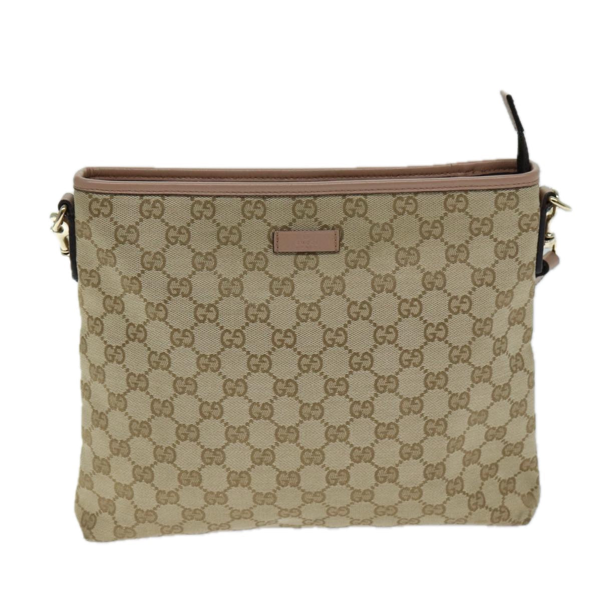 GUCCI GG Canvas Shoulder Bag Beige Pink 388924 mr294