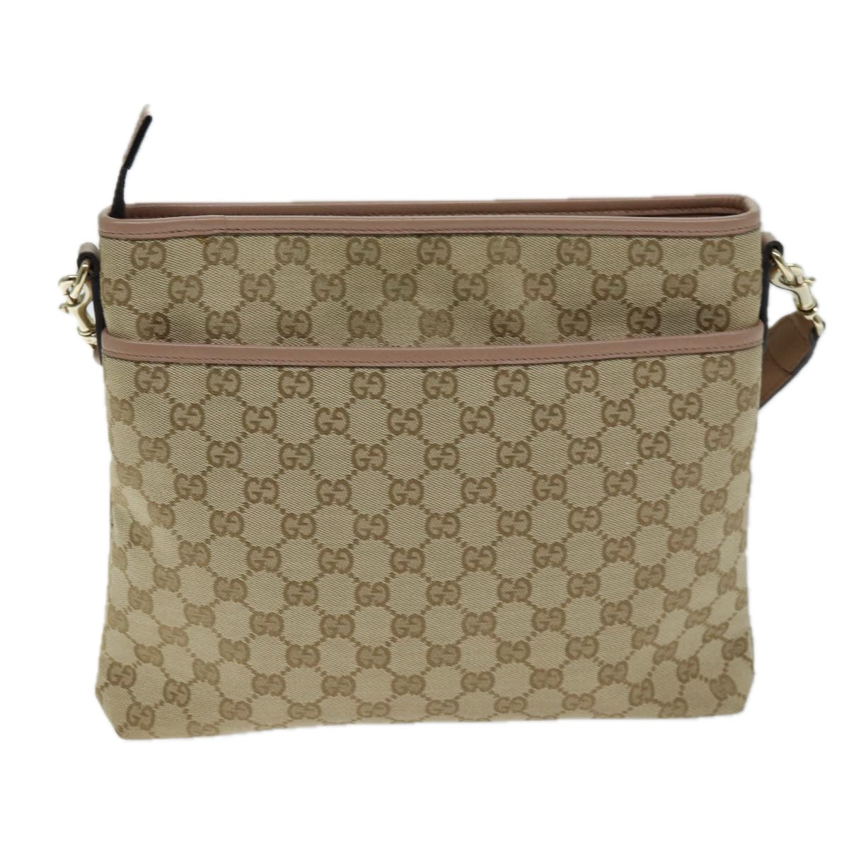 GUCCI GG Canvas Shoulder Bag Beige Pink 388924 mr294
