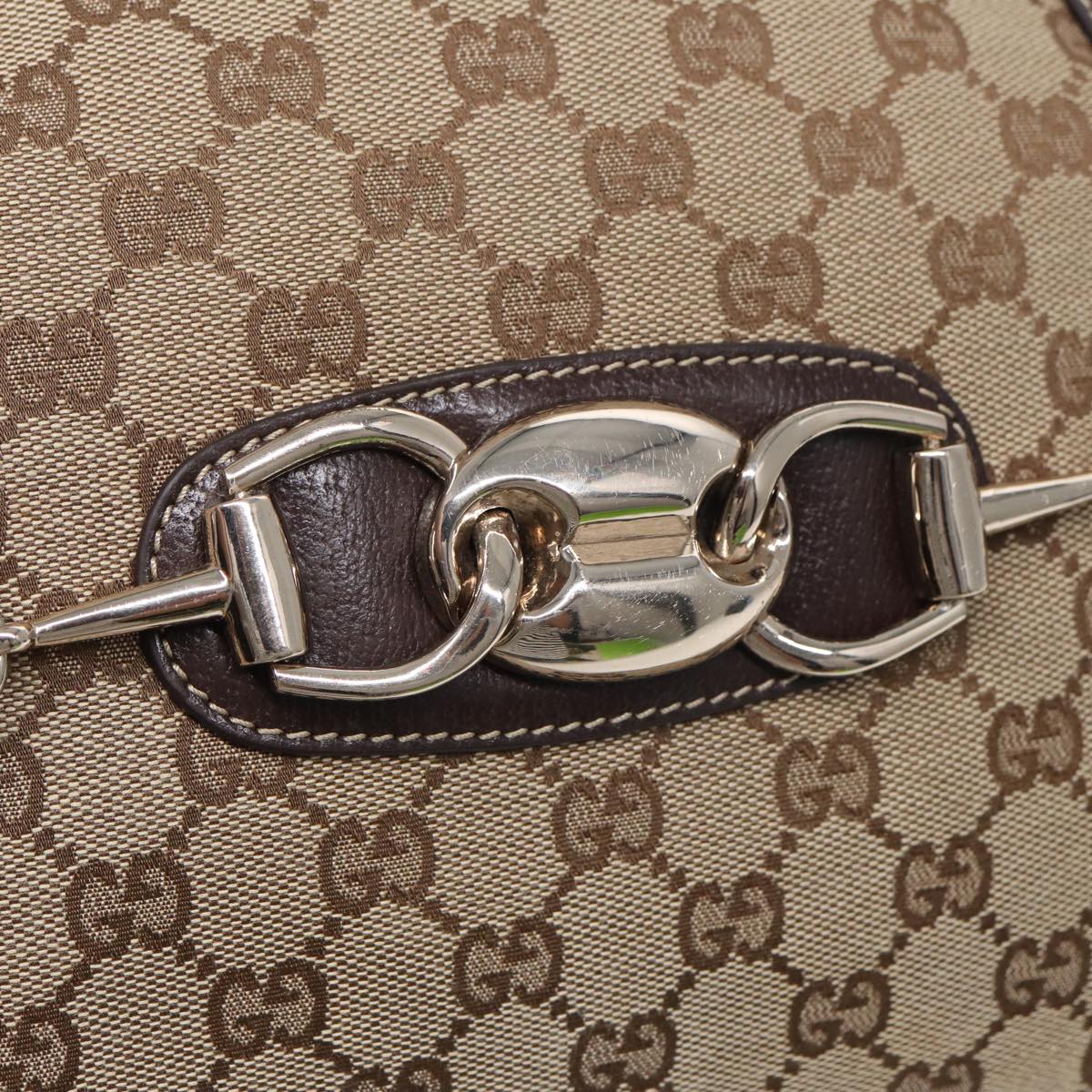 GUCCI Horsebit GG Canvas Boston Bag Beige 159398 mr355