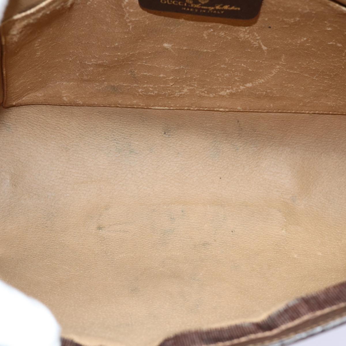 GUCCI GG Supreme Web Sherry Line Clutch Bag PVC Beige Red 156 01 033 mr361