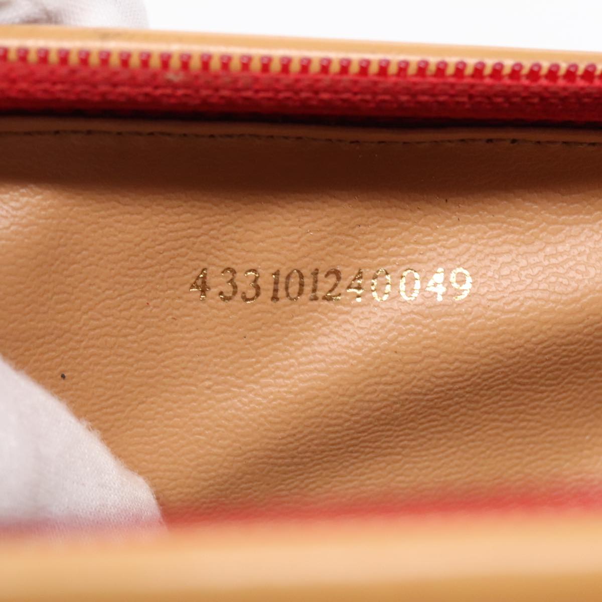 FENDI Zucchino Canvas Hand Bag 2way Red Brown Gold mr568