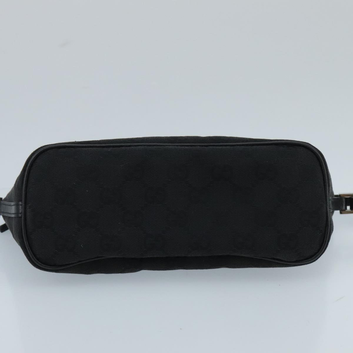 GUCCI GG Canvas Accessory Pouch Black Silver 07198 mr638
