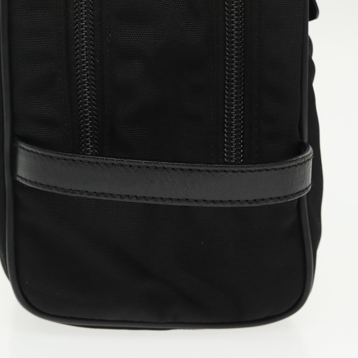 GUCCI Clutch Bag Nylon Black Silver mr639